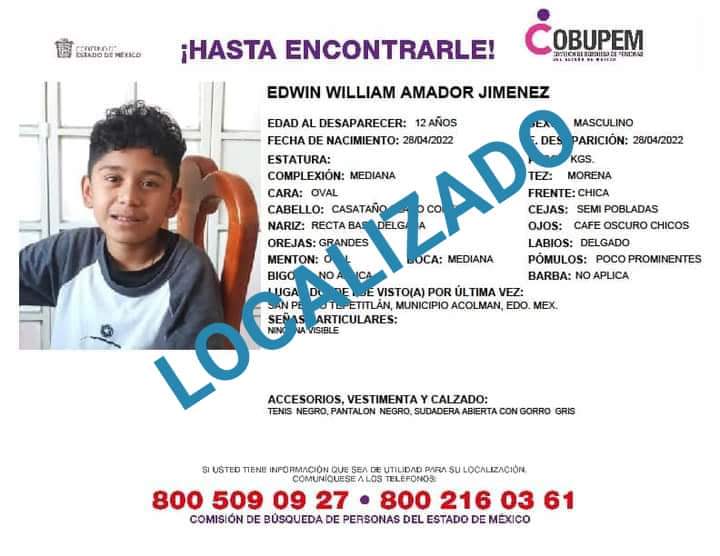 Imagen de Localizan a dos de los cinco menores extraviados que presuntamente huyeron de albergue en Acolman
