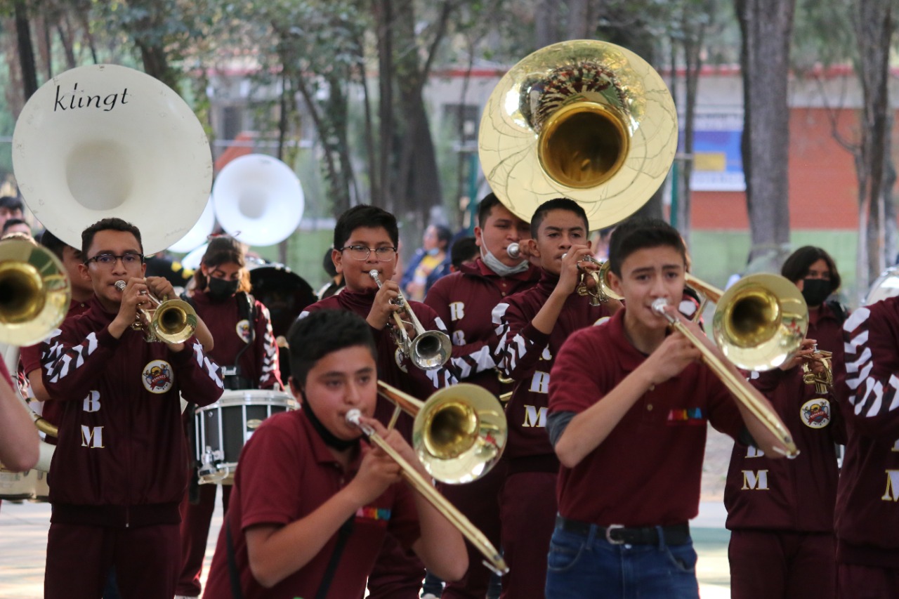 Imagen de Muestran talento 95 niños y jóvenes de la Banda de Marcha de Acolman